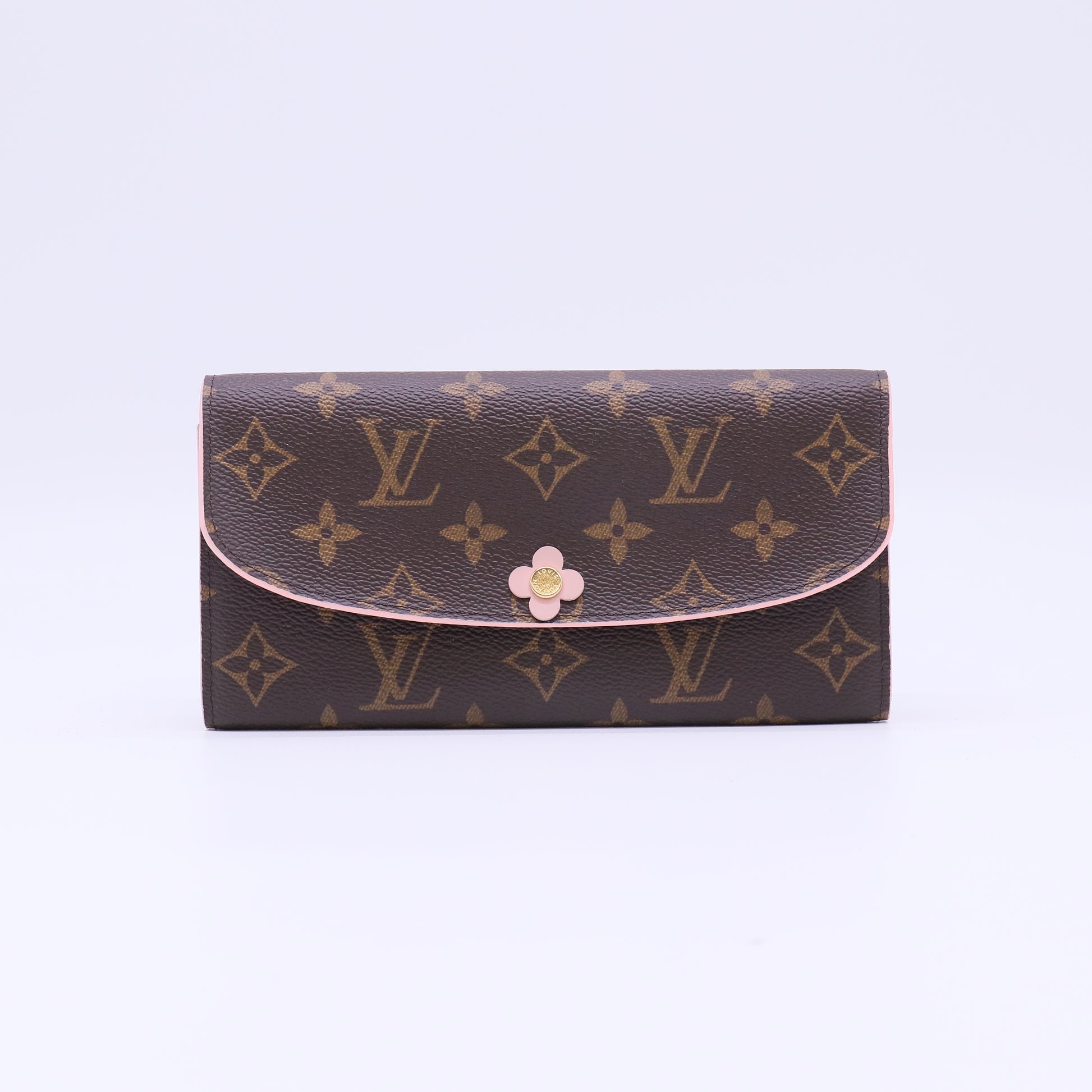 Louis Vuitton Monogram Canvas Blooming Flowers Emilie Wallet Rose Ballerine W21657