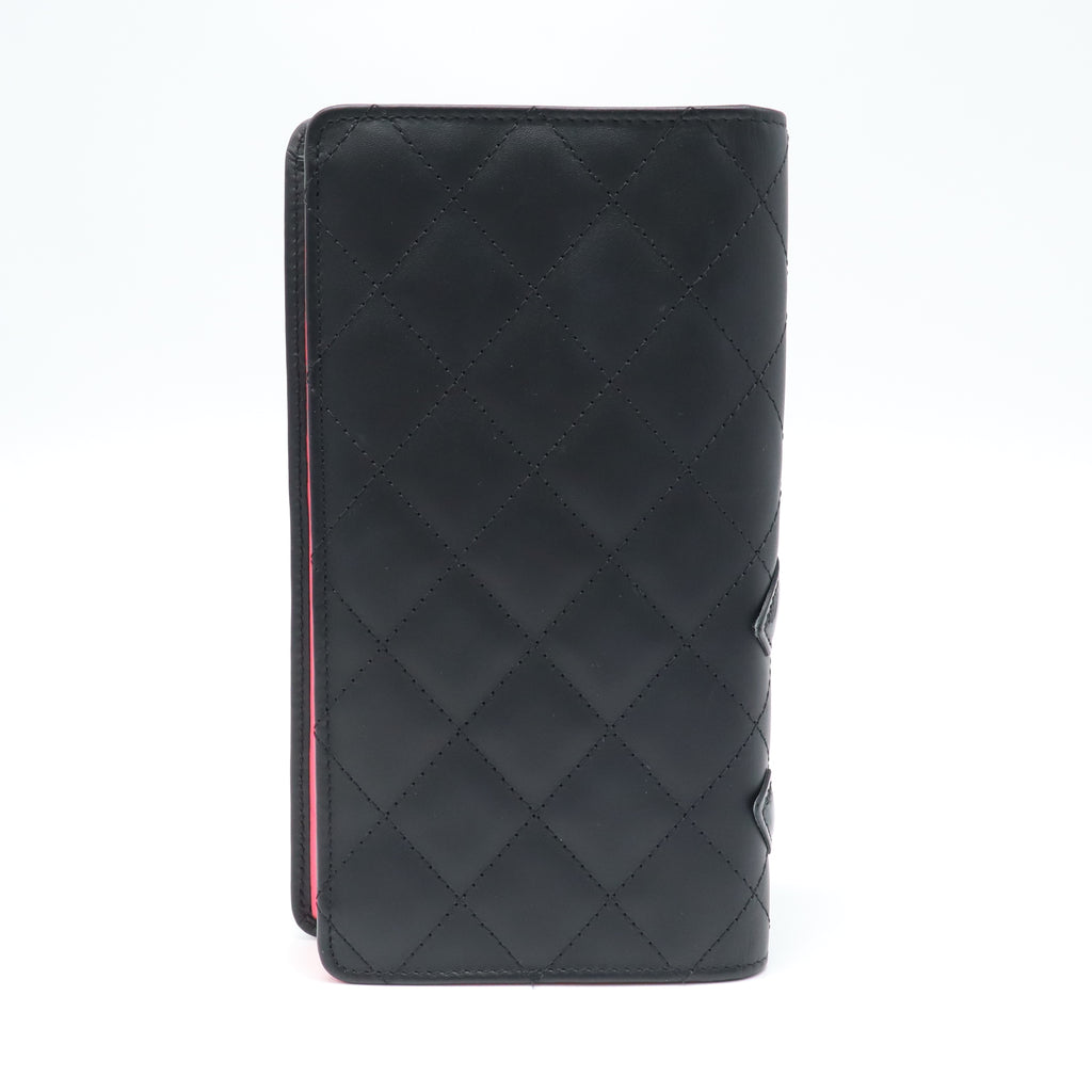 Calfskin Quilted Cambon Yen Wallet Black W21890