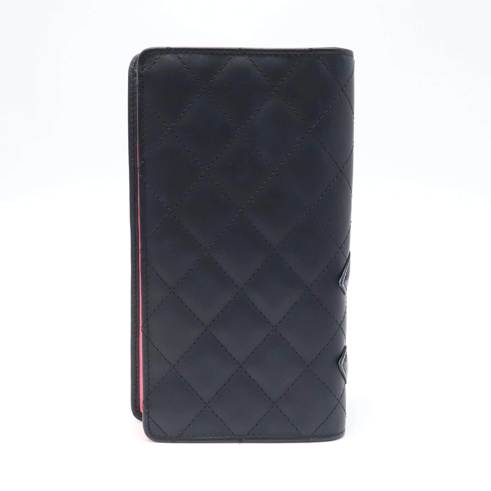 Calfskin Quilted Cambon Yen Wallet Black W21890