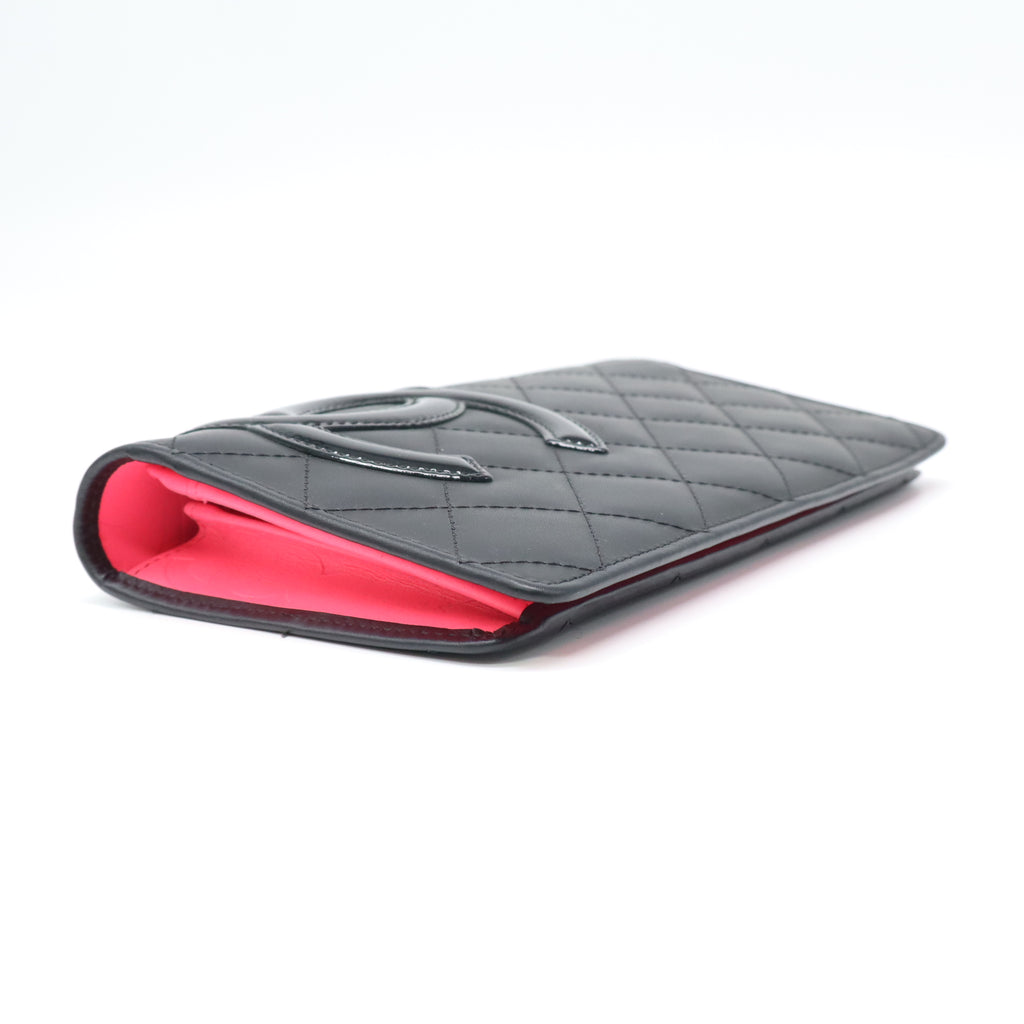Calfskin Quilted Cambon Yen Wallet Black W21890