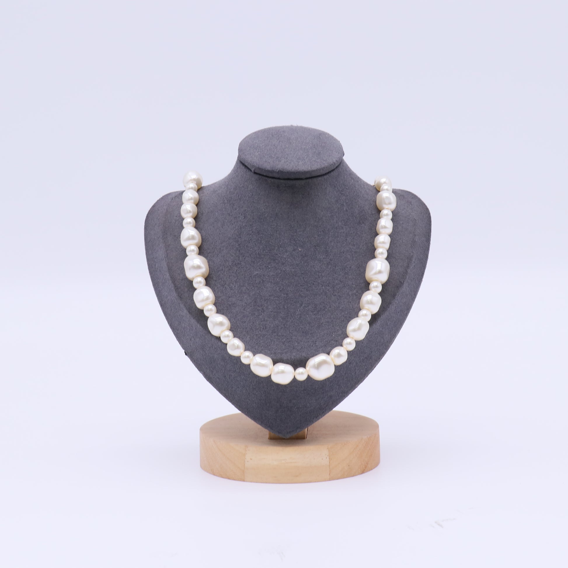 Chanel Goldtone Chain and Faux Pearl CC Drop Necklace Twins LDJ4170