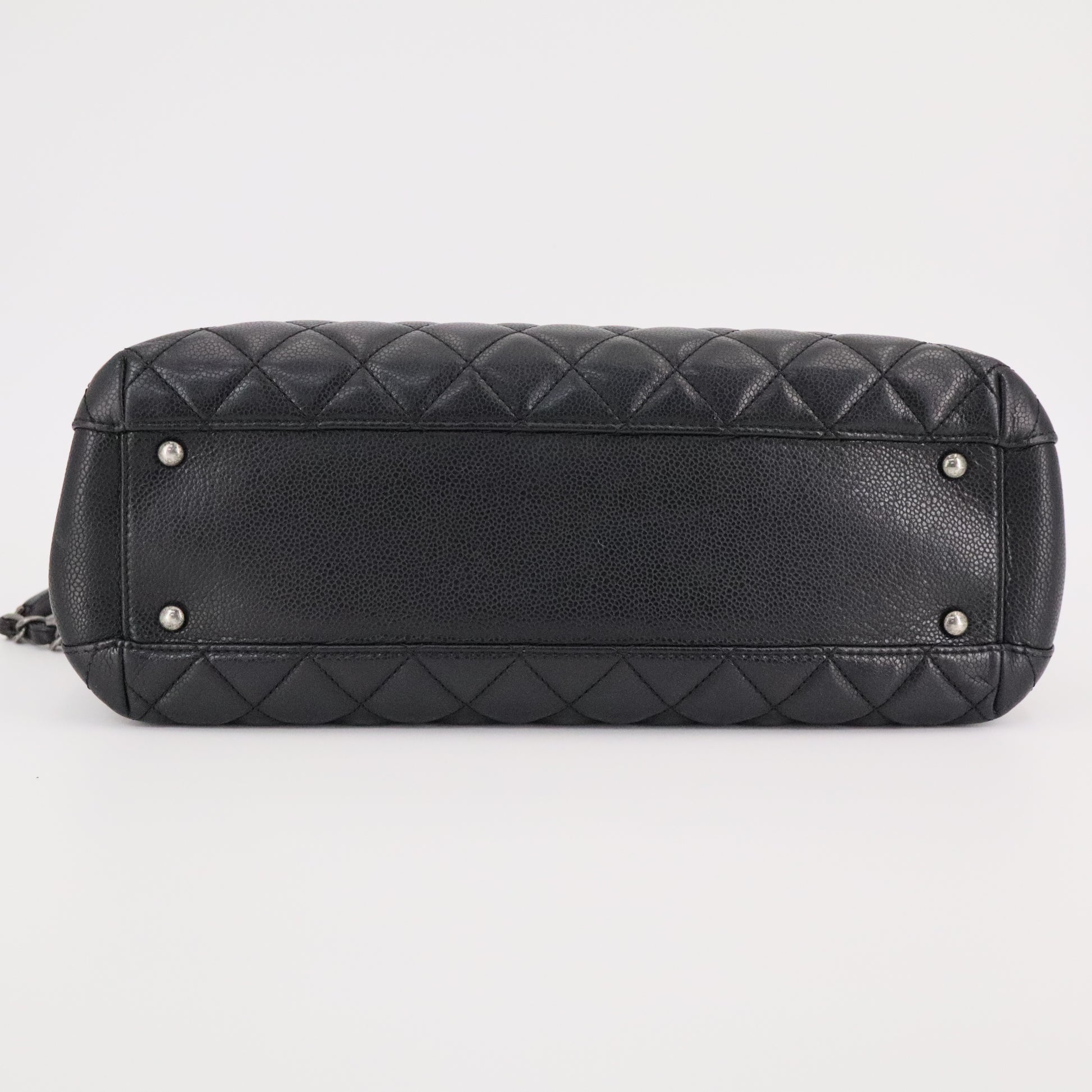 Chanel City Shopping Tote Quilted Caviar Large Twins