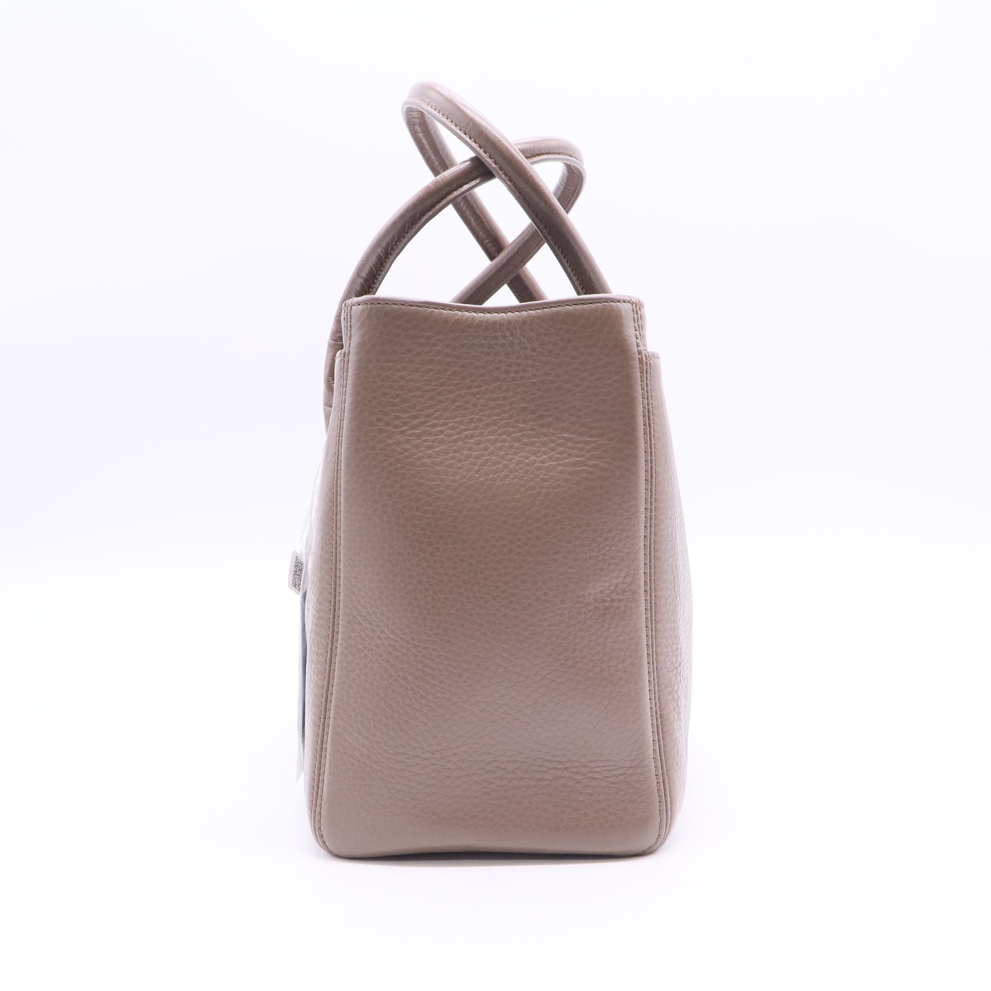 Chanel Brown Pebbled Leather Cerf Shopping Tote Bag Twins LDJ2852