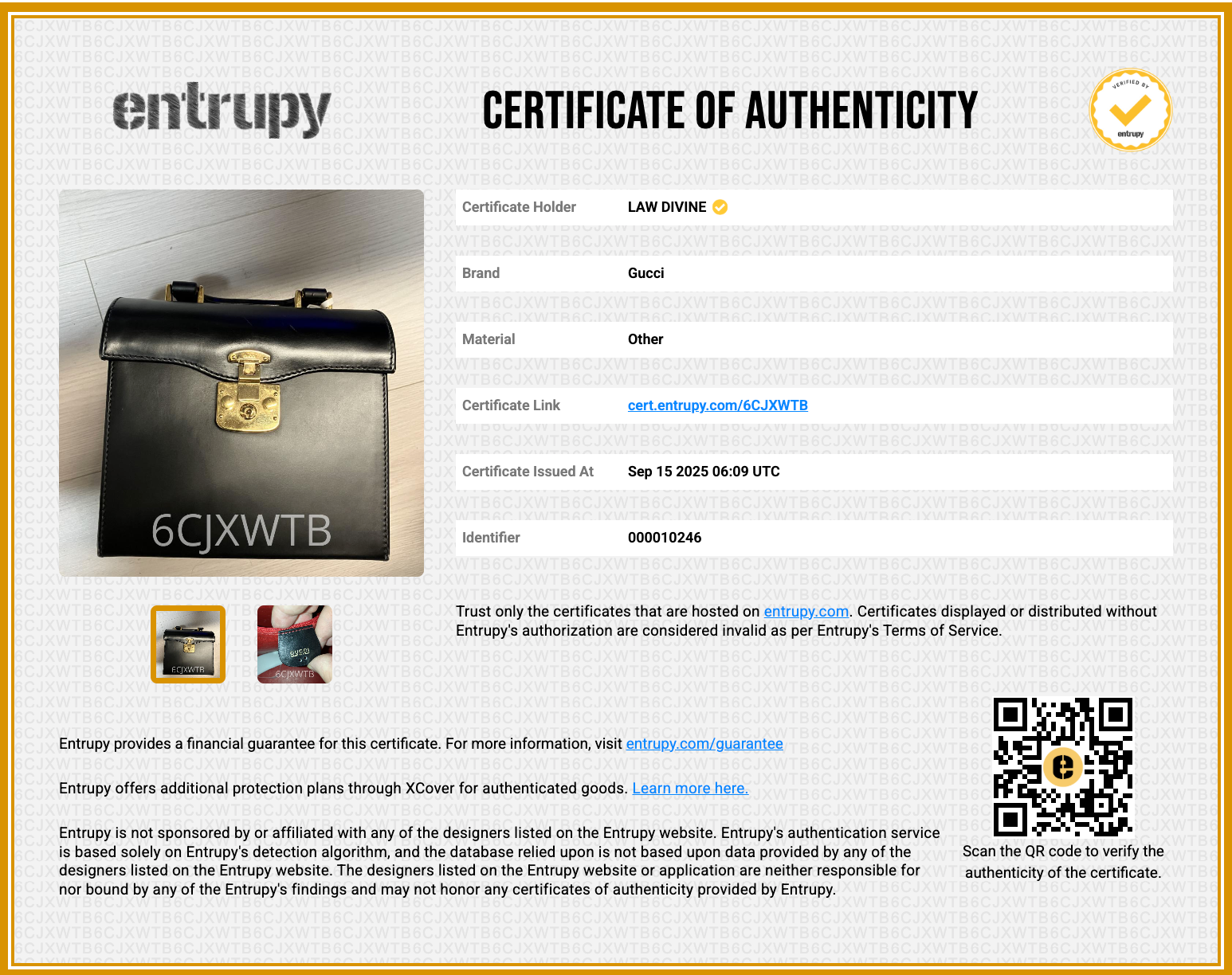 Pre-Owned Gucci Ladylock Leather Black