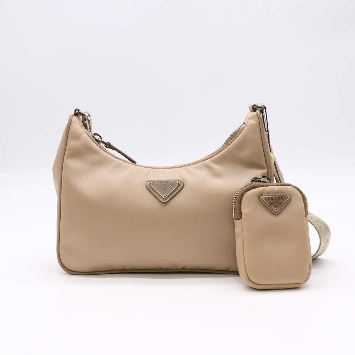Prada Nylon Re-Edition 2005 Shoulder Bag Cammeo twins LDJ5842