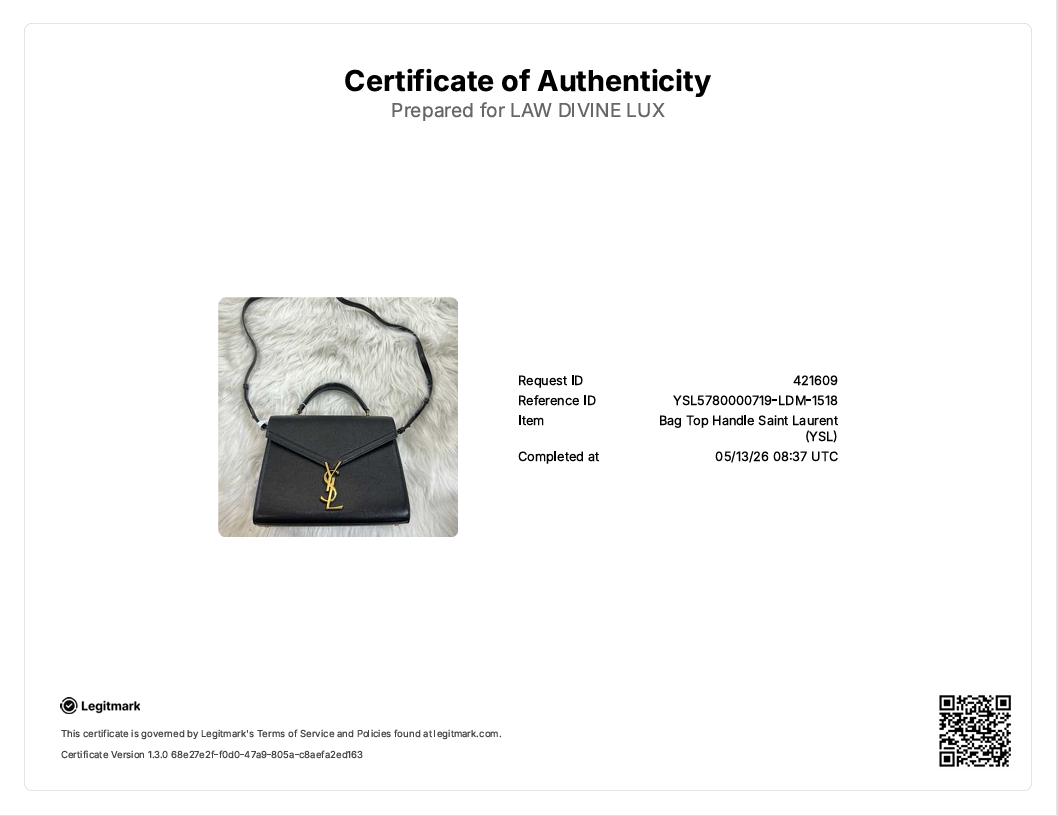Grain de Poudre Medium Classic Monogram Cassandra Top Handle Black Rouge Legion LDM1518