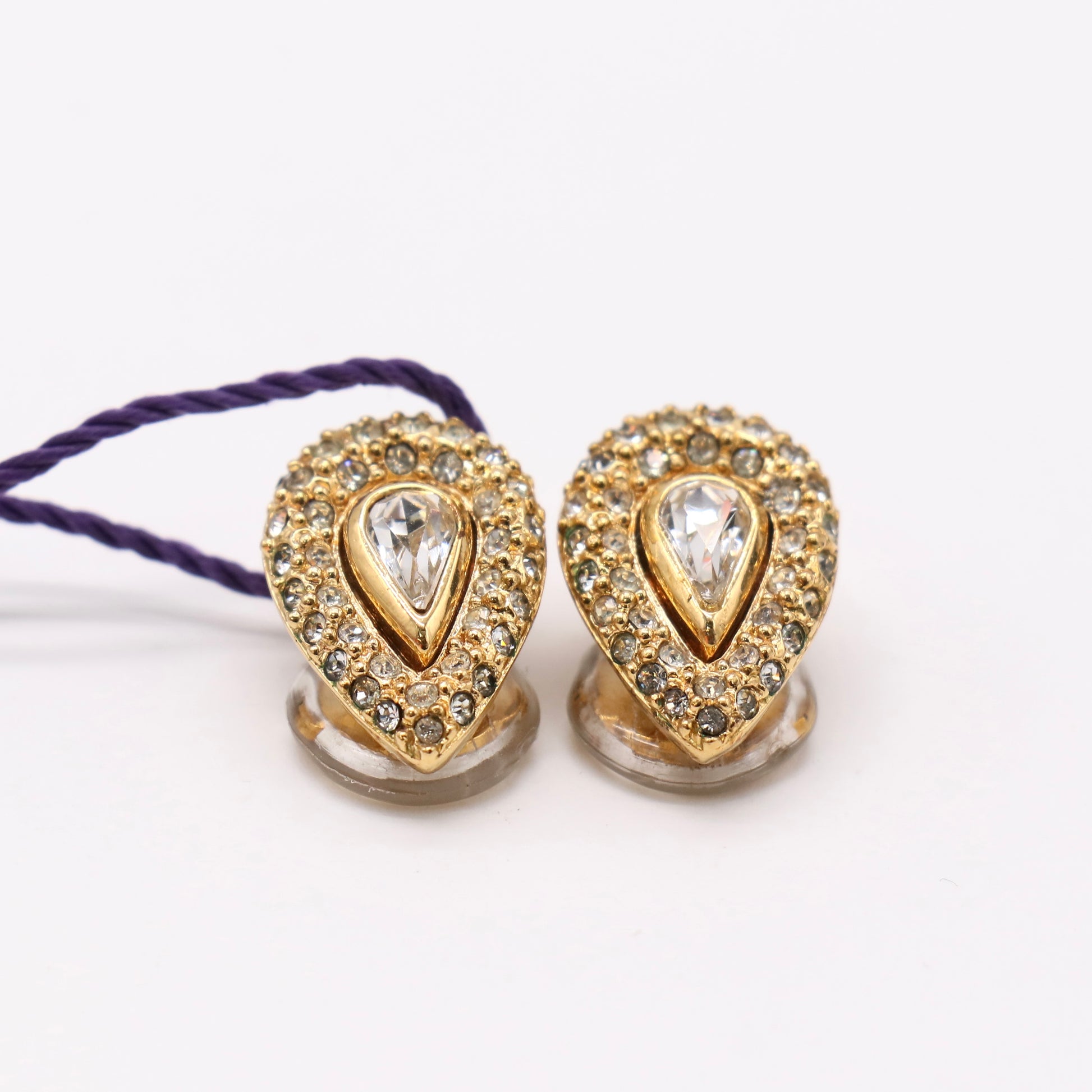 Dior Clip On Earrings Gold-Tone Twins LDZ568