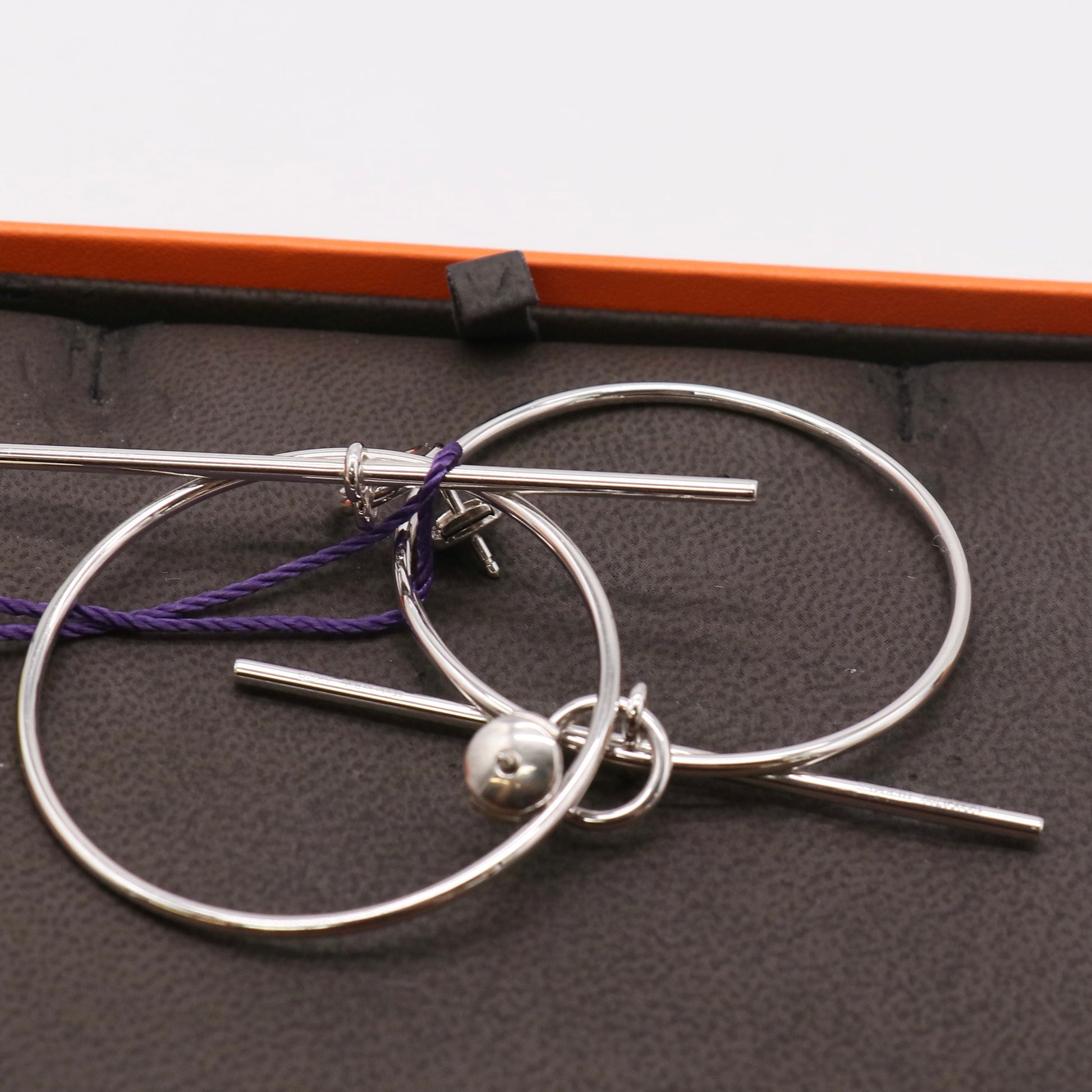 Earrings Hoop Sterling Silver Twins LDZ571