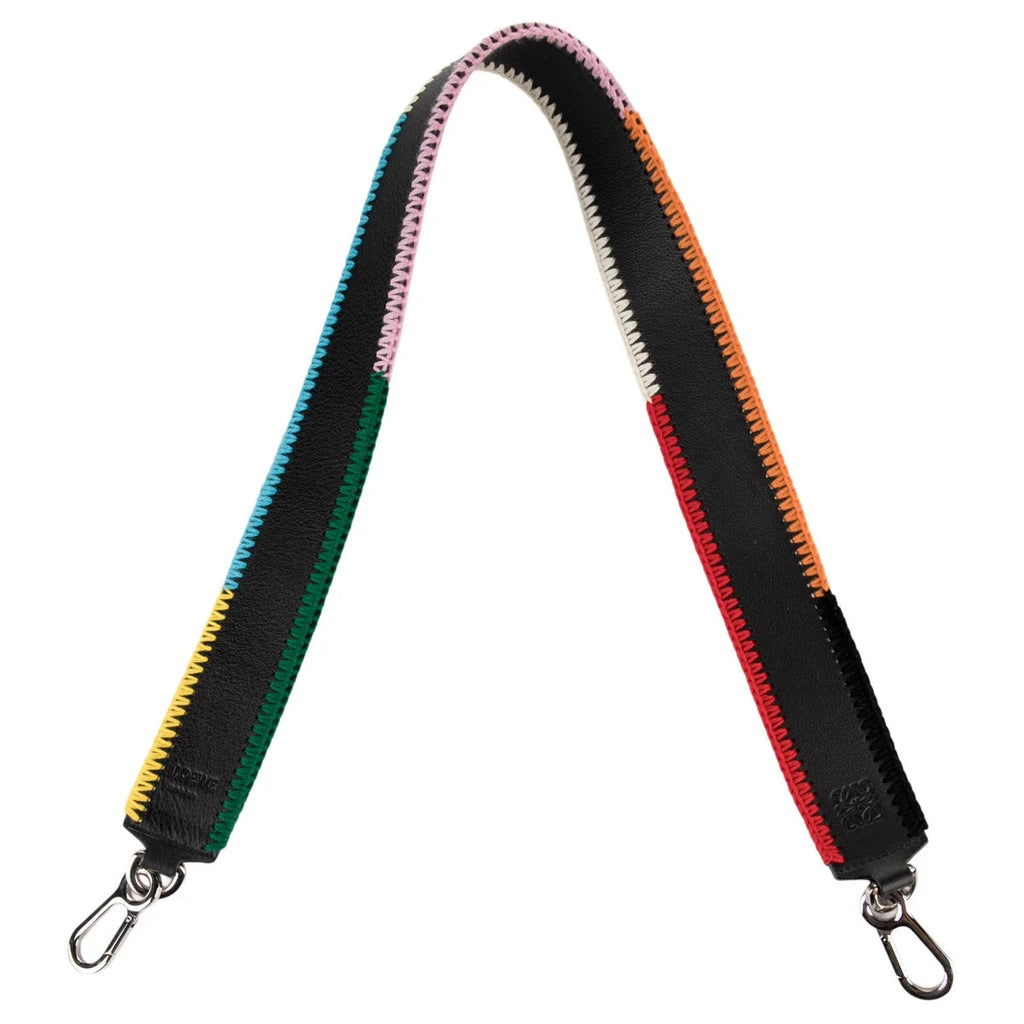 Loewe Woven Strap in Leather Multicolor Green twins LDJ6477