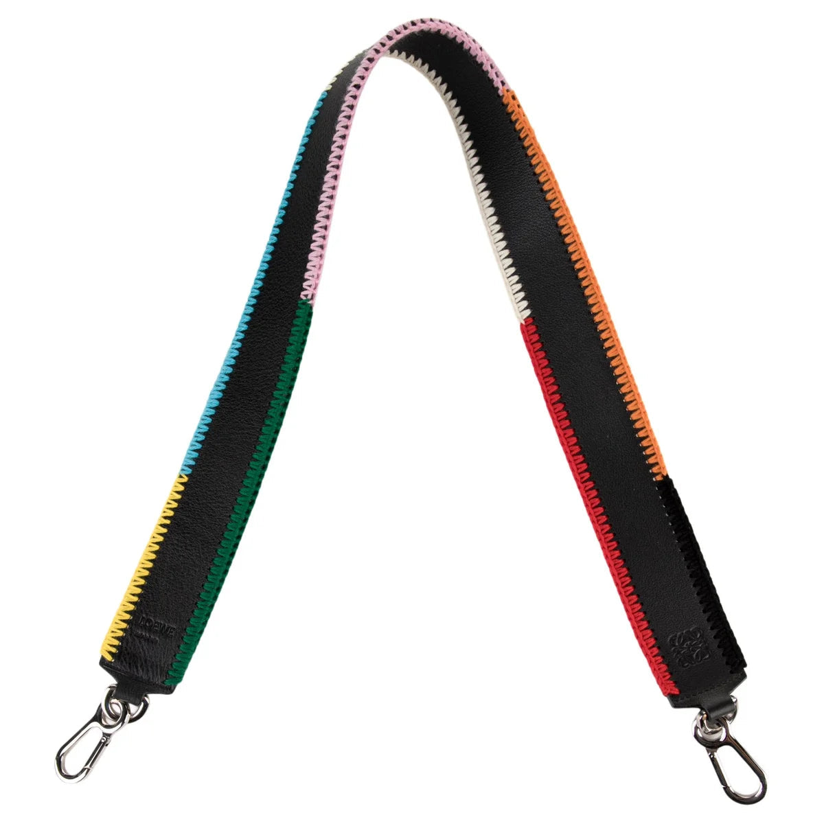Loewe Woven Strap in Leather Multicolor Green twins LDJ6477