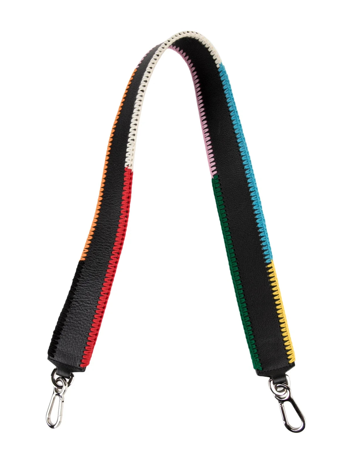 Loewe Woven Strap in Leather Multicolor Green twins LDJ6477