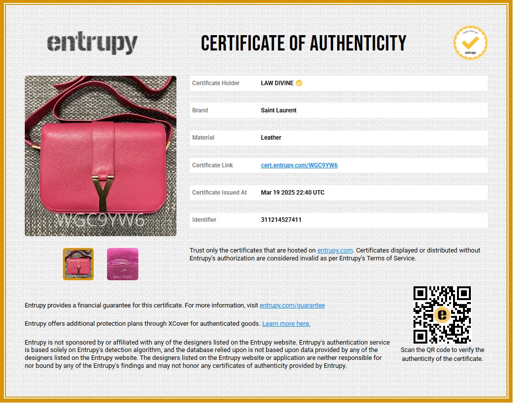 Calfskin Classic Y Satchel Fuchsia