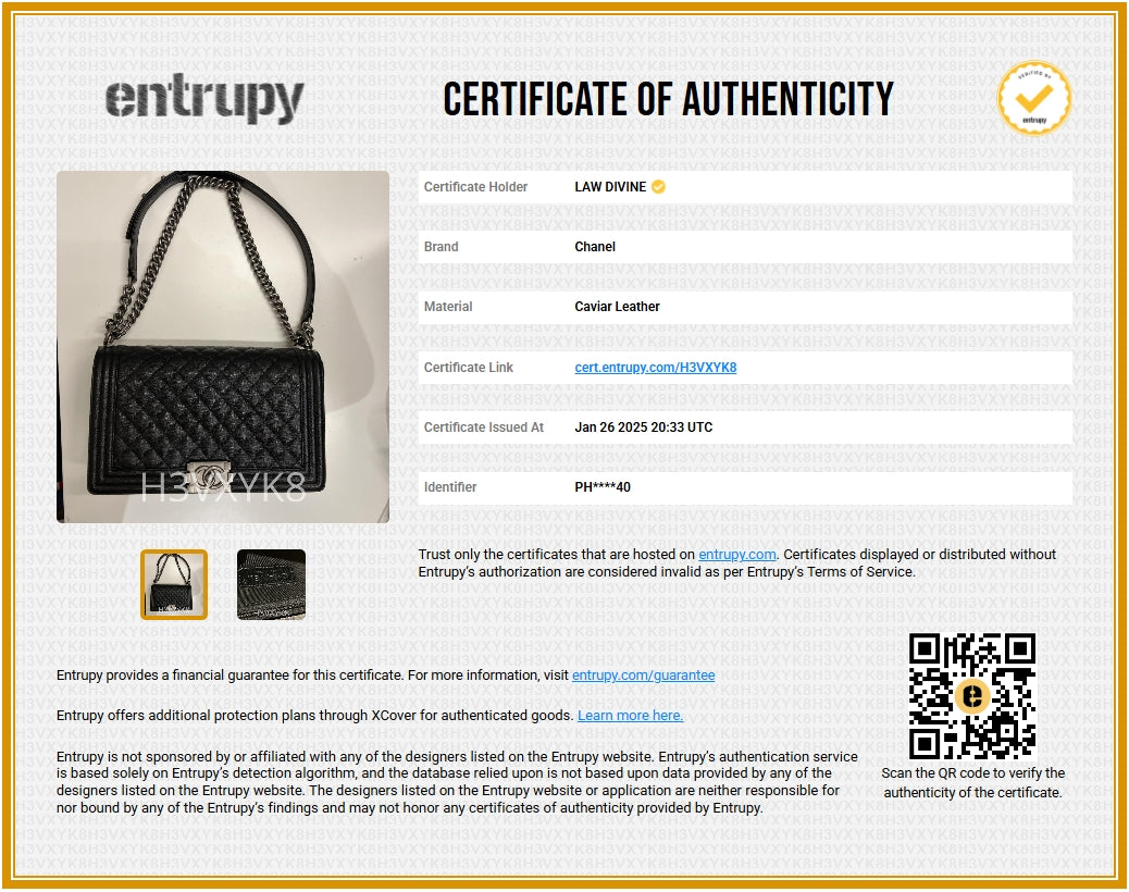 Boy Flap Bag Quilted Caviar Medium Black
