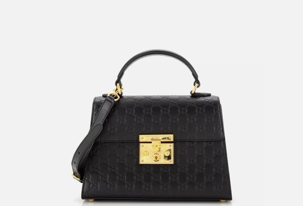 Padlock Top Handle Bag Guccissima Leather Small