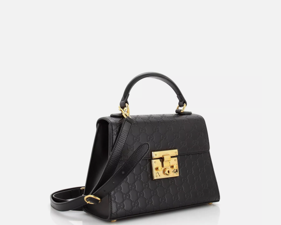 Padlock Top Handle Bag Guccissima Leather Small