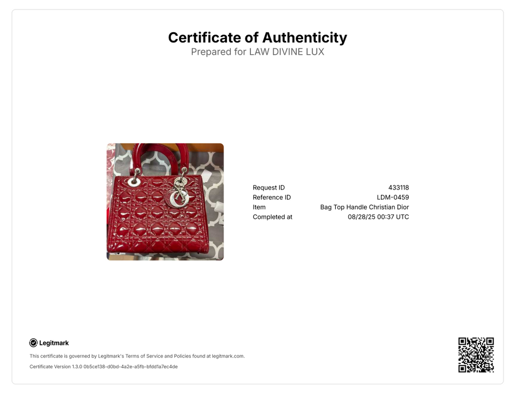 Lady Dior Bag in Burgundy Patent Leather