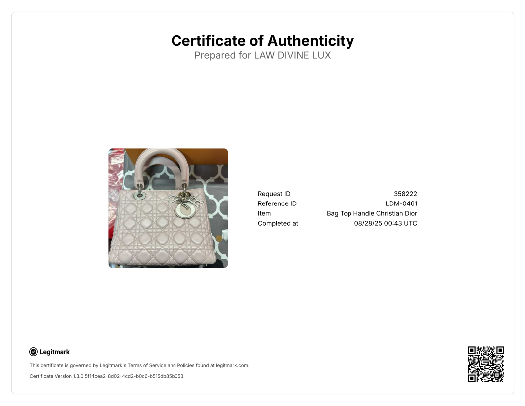 Christian Dior  Lambskin Cannage Medium Lady Dior Light