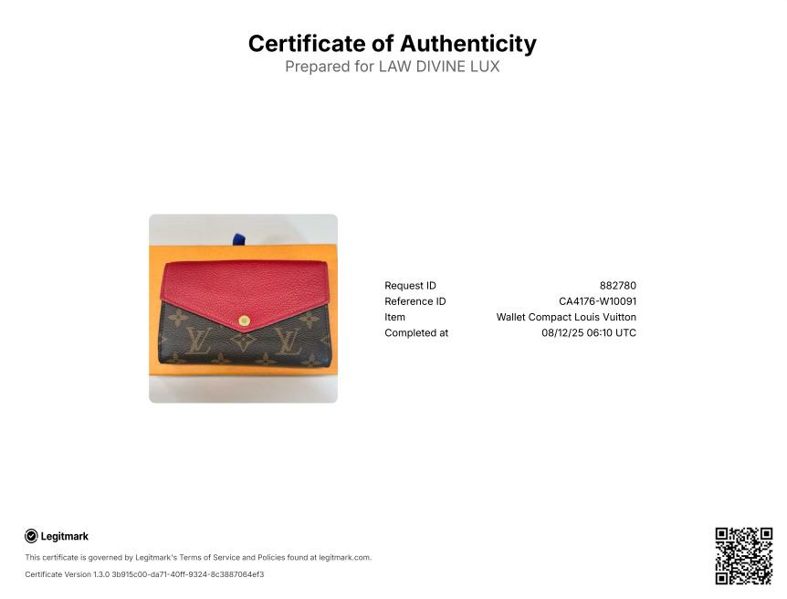 Monogram Pallas Compact Wallet Cherry