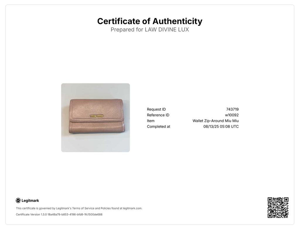 Pink Trifold Leather Wallet