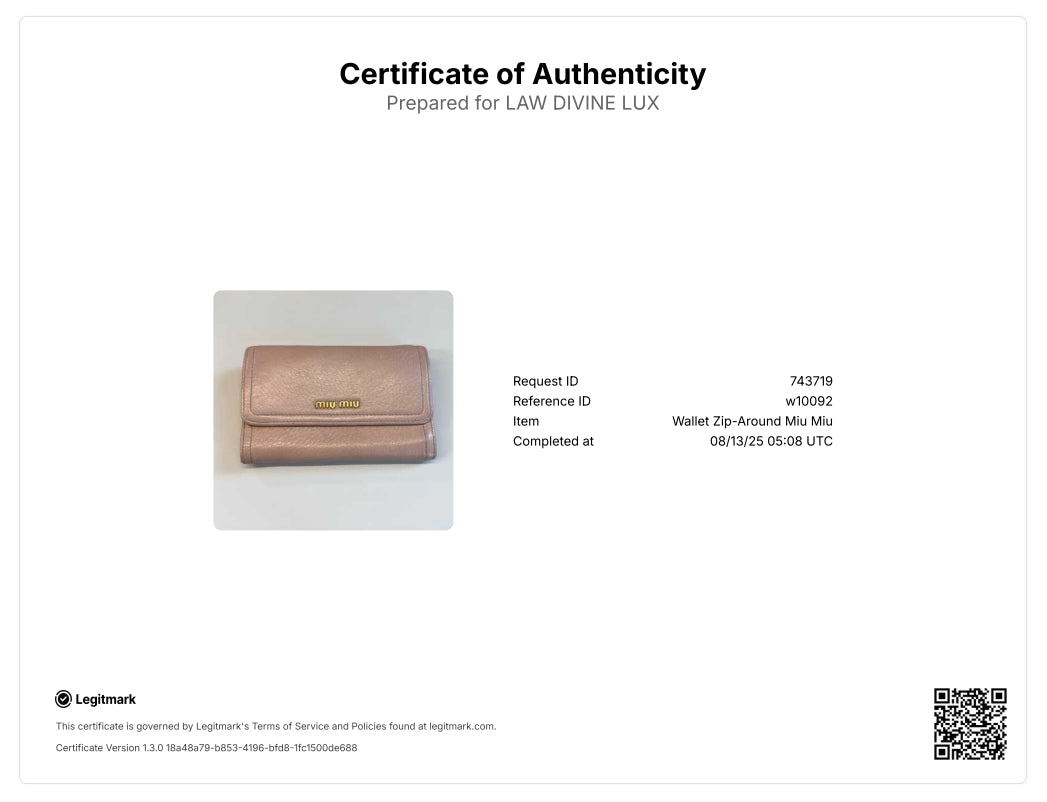 Pink Trifold Leather Wallet