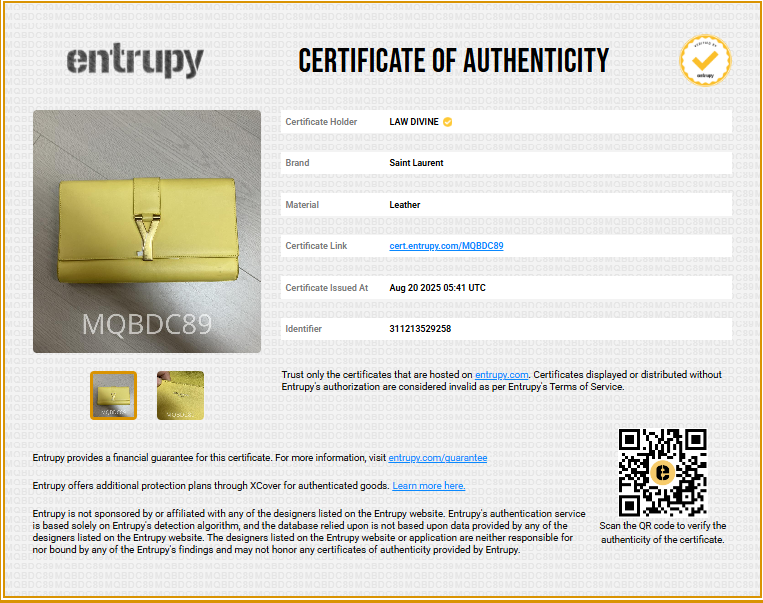 Calfskin Classic Y Ligne Clutch