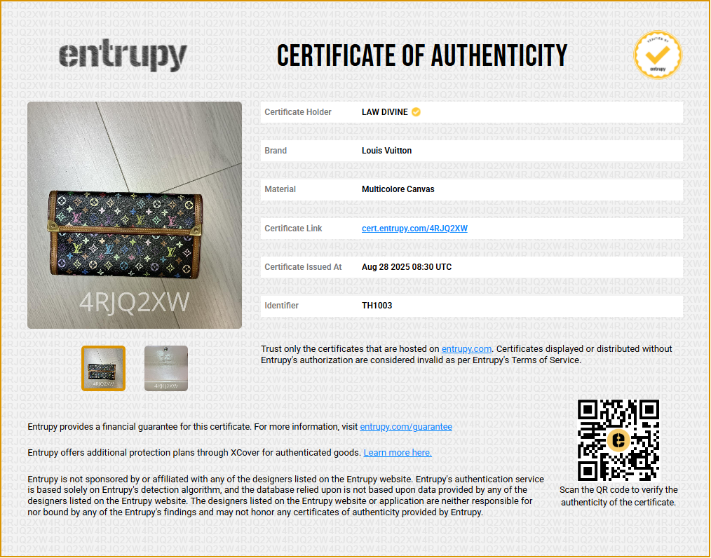 2004 Multicolore Monogram Pattern Porte Trésor International Wallet