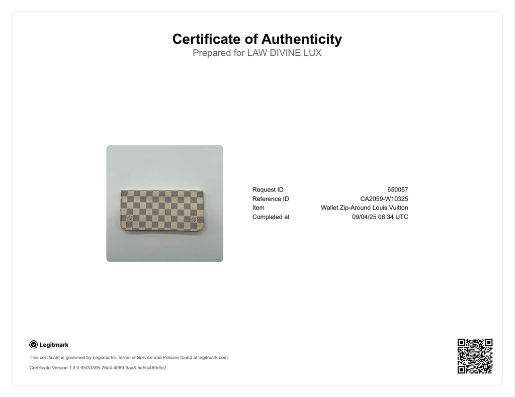 Damier Azur Wallet W10325