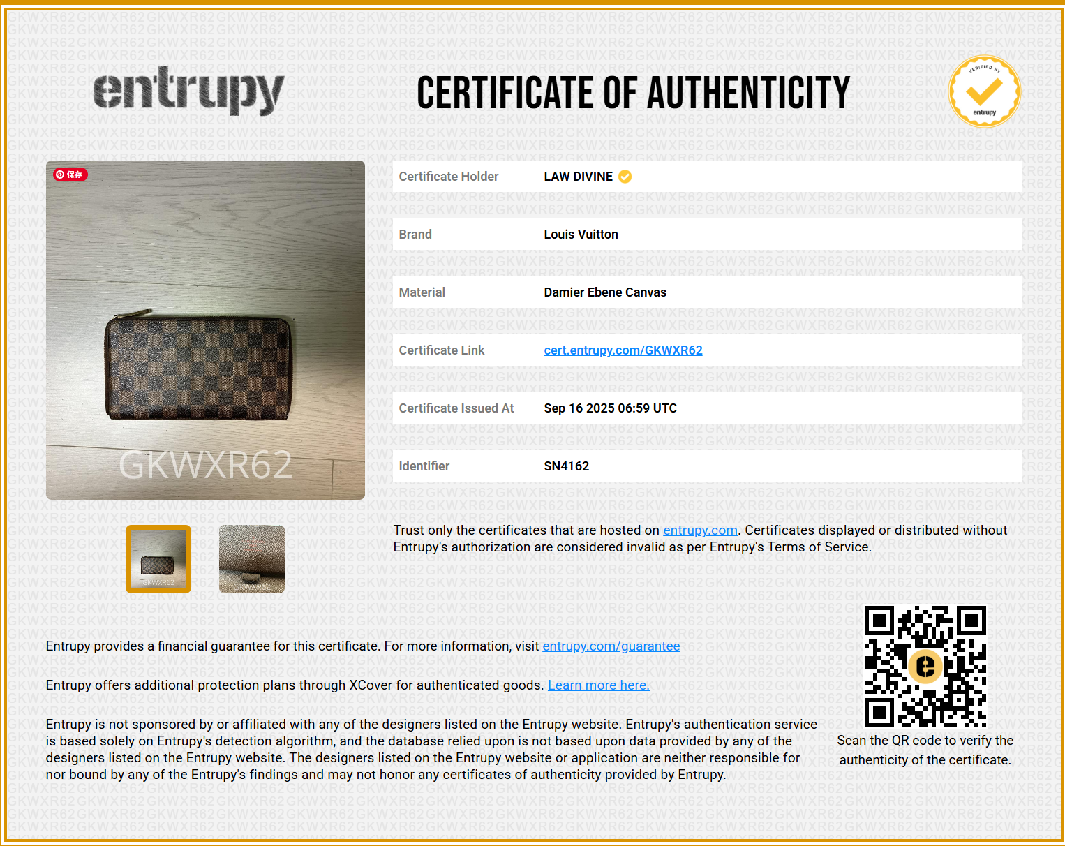 Zippy Wallet Damier Ebene Canvas