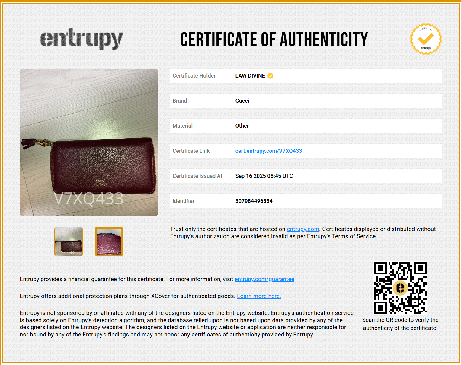 Bamboo Accent Leather Continental Wallet For Gisel