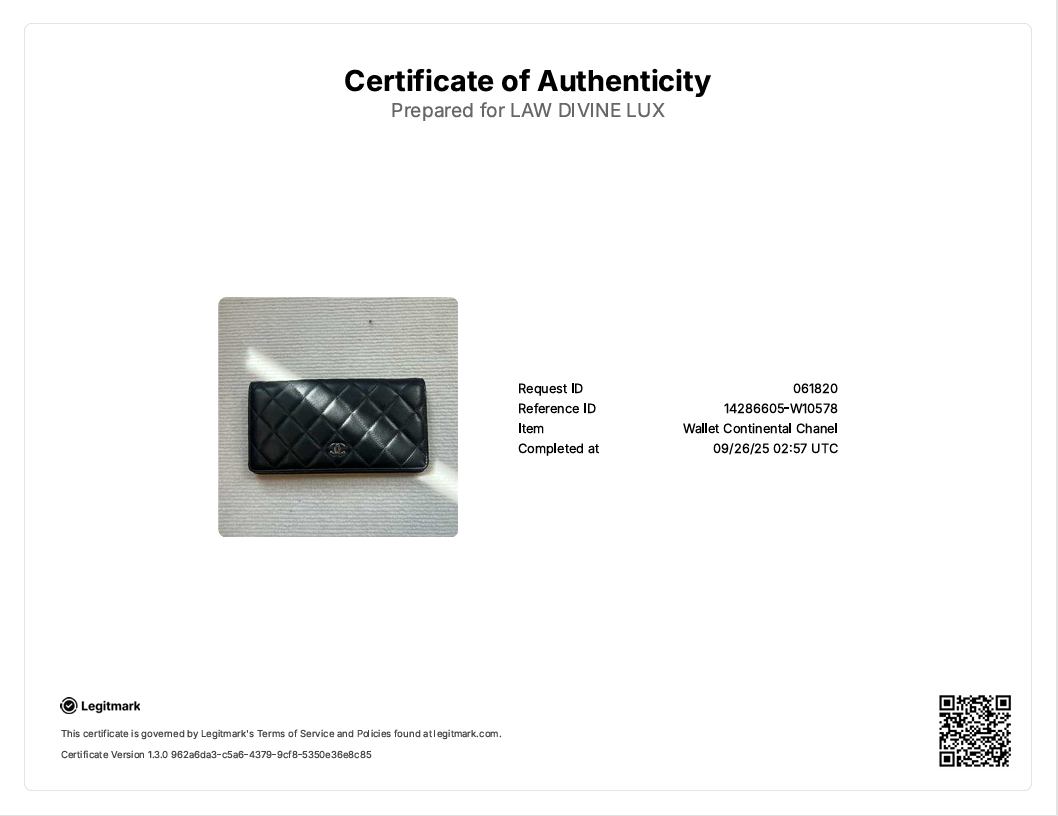 Lambskin Quilted Yen Wallet Black