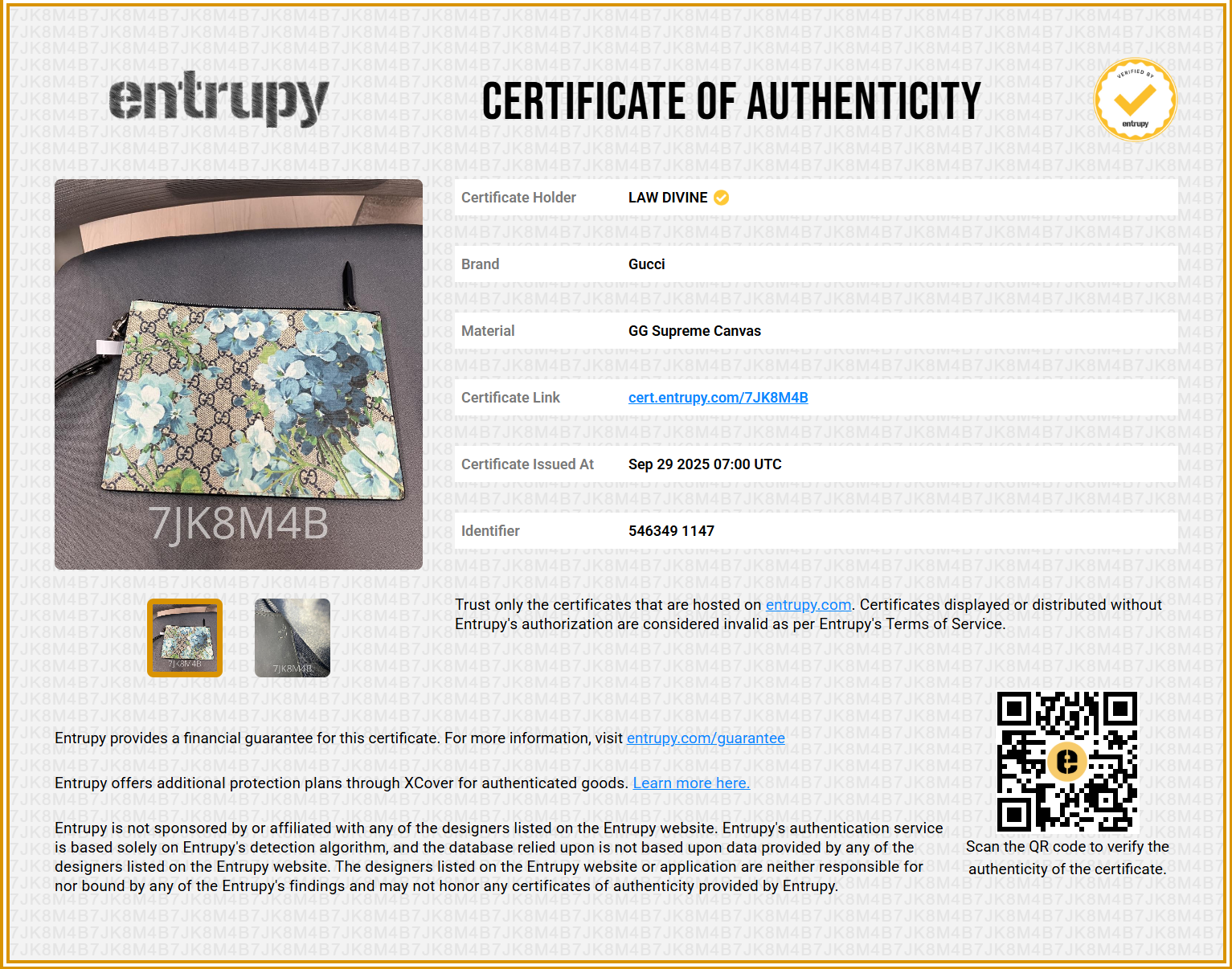 GG Supreme Bloom Clutch Small