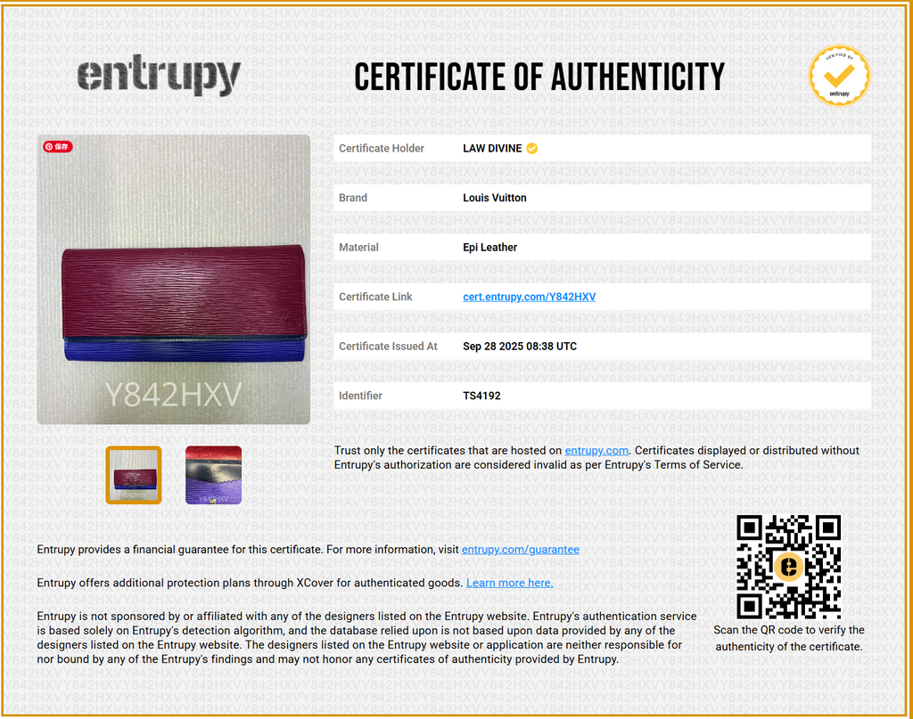 Epi Leather Flore Long Wallet