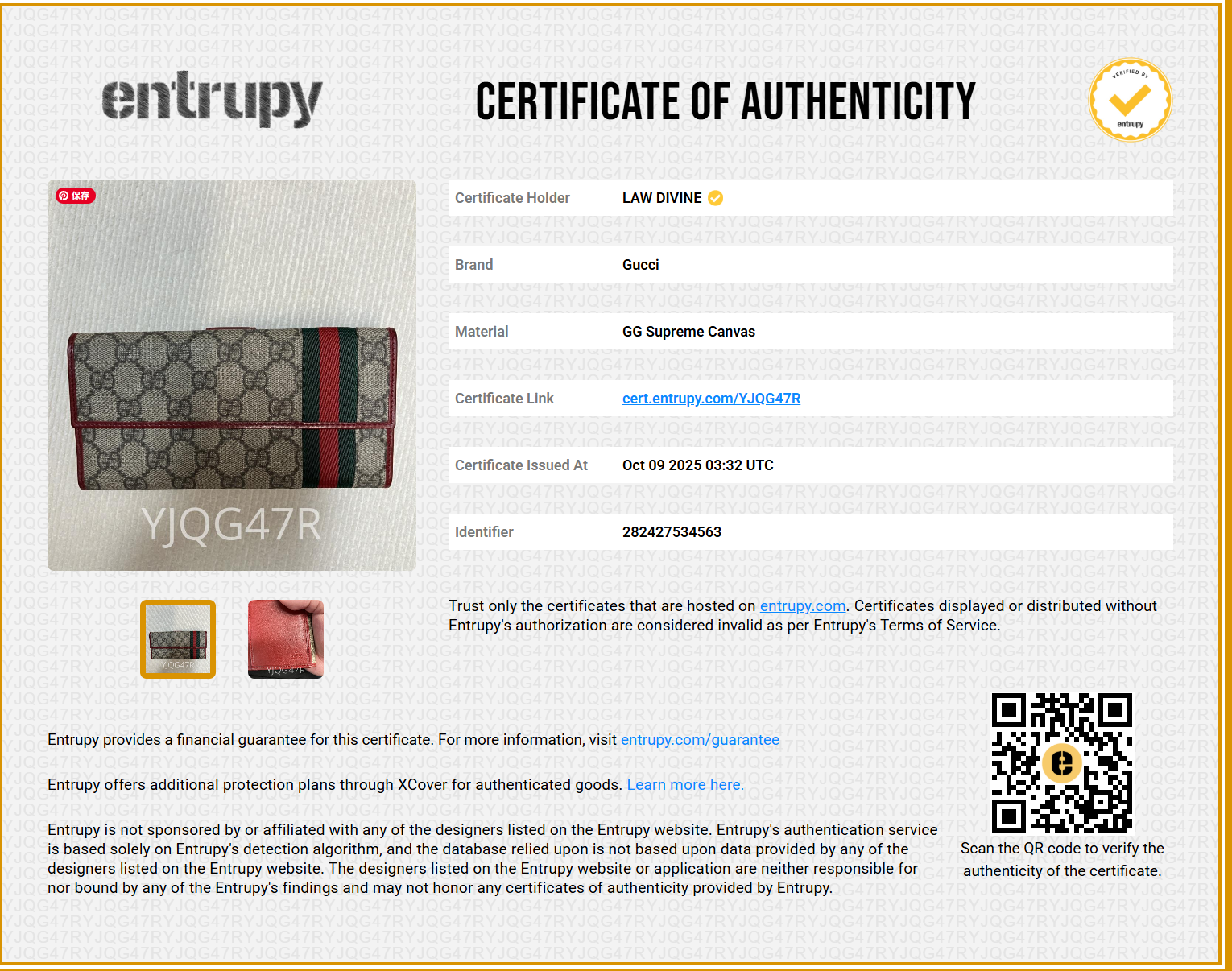 Cartera continental Ophidia GG Supreme Beige