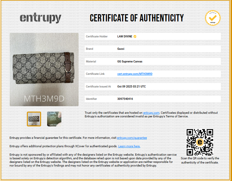 GG Supreme Continental Wallet Brown