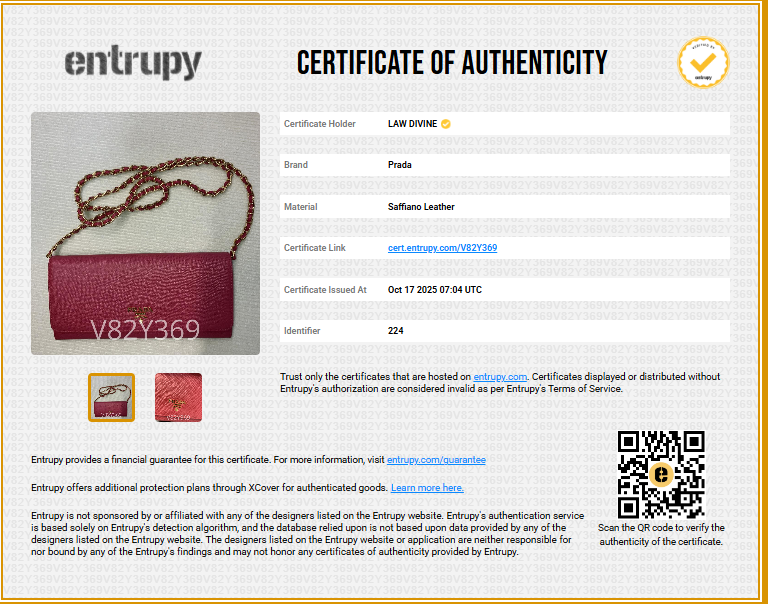 Wallet on Chain Saffiano Leather