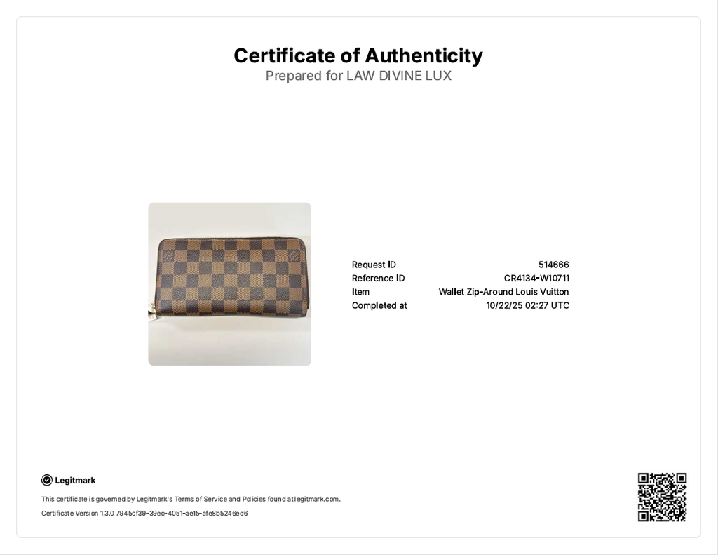 Zippy Wallet Damier Ebene Canvas