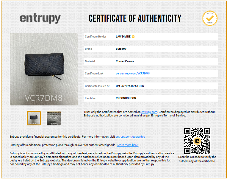 Porter Continental Wallet Leather and House Check Canvas Long