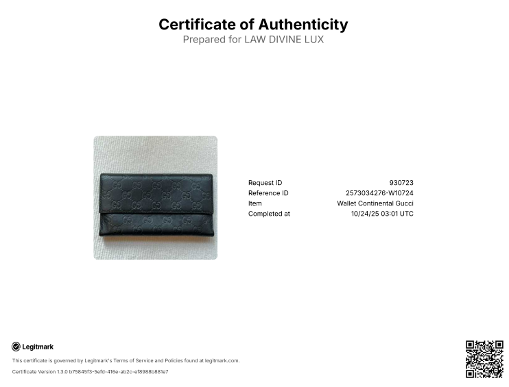 Guccissima Continental Flap Wallet Black