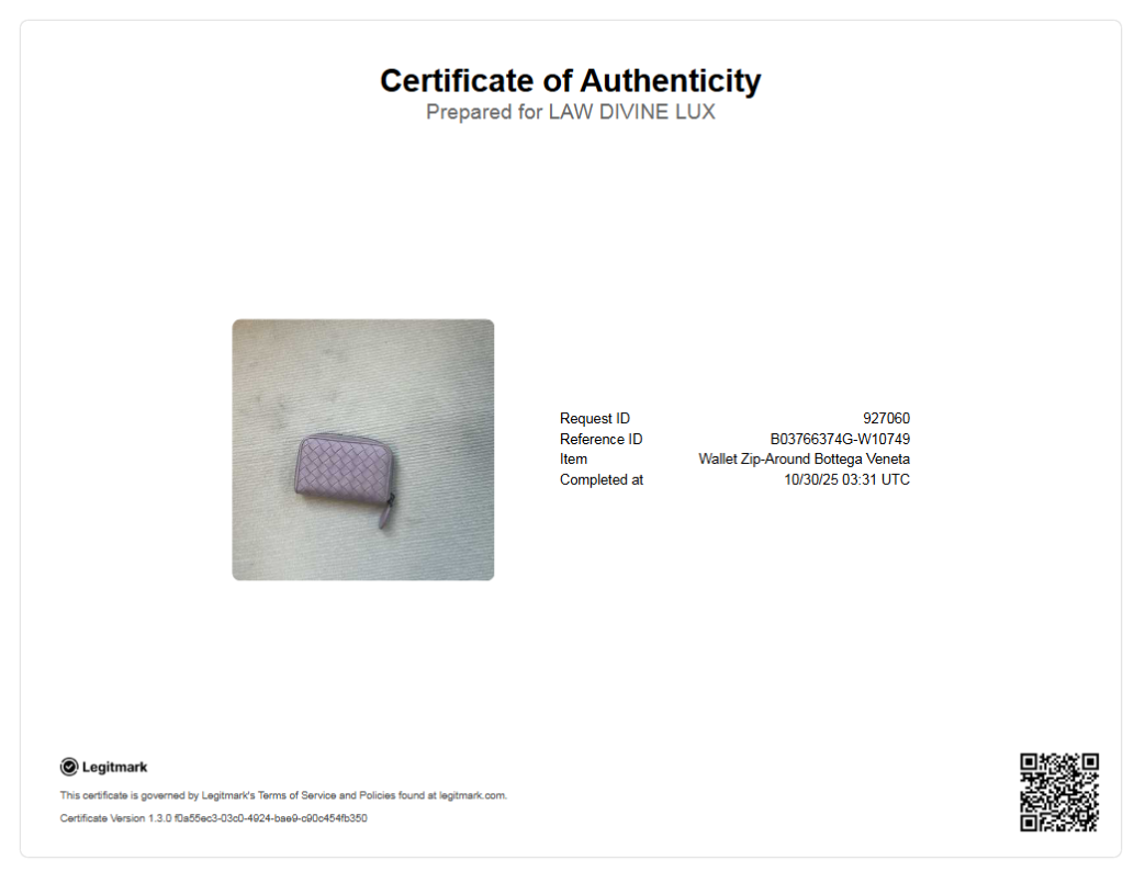 Lilac Intrecciato Leather Zip Around Wallet