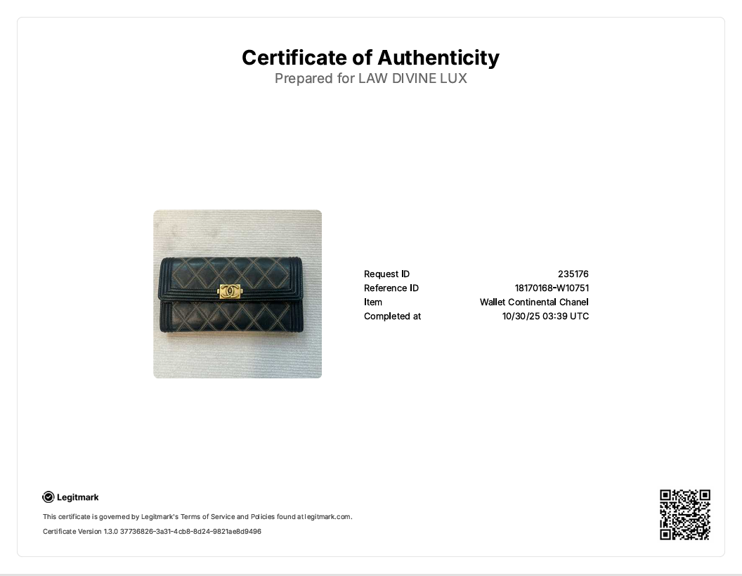 Chanel Black Leather Wallet