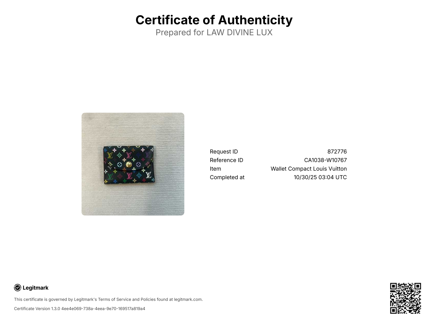 Monogram Multicolor Business Card Holder Black Grenade twins