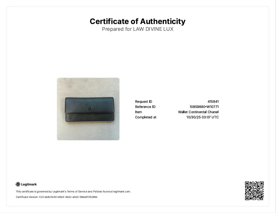 Leather CC Flap Long Wallet