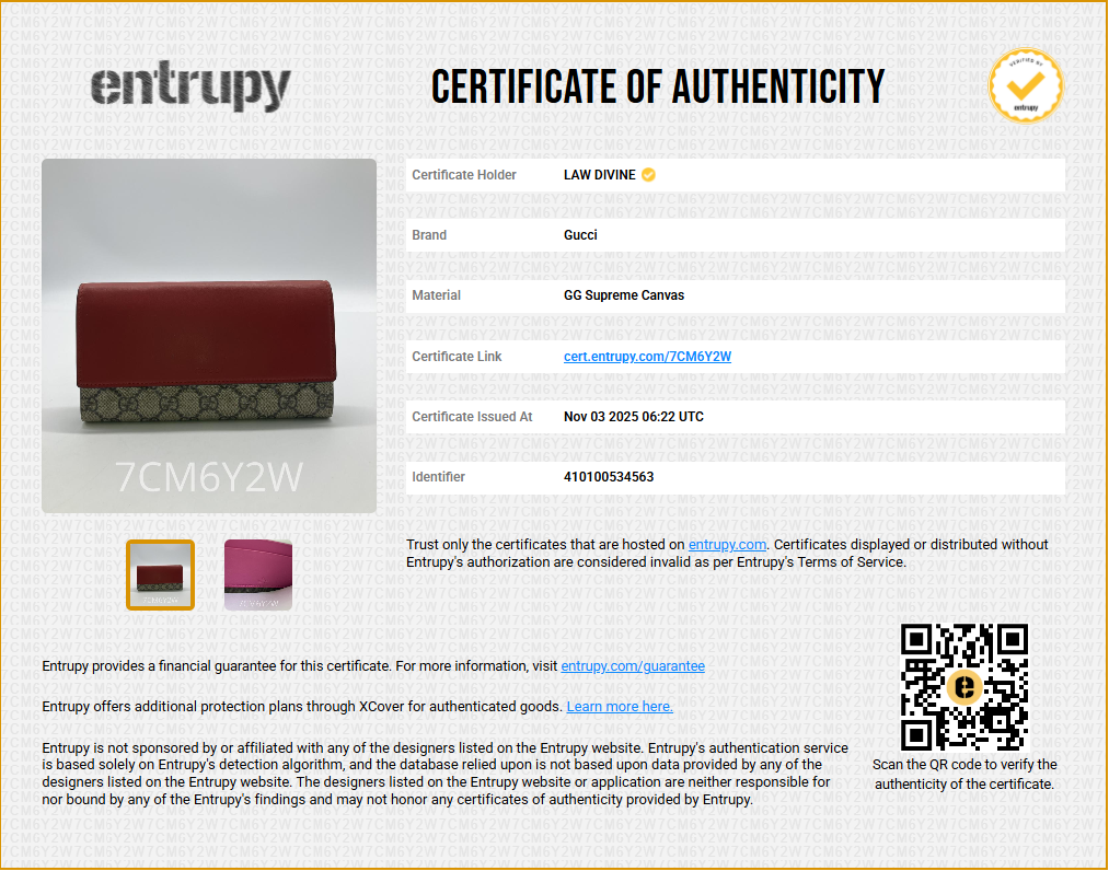 GucciGG Supreme Continental Wallet