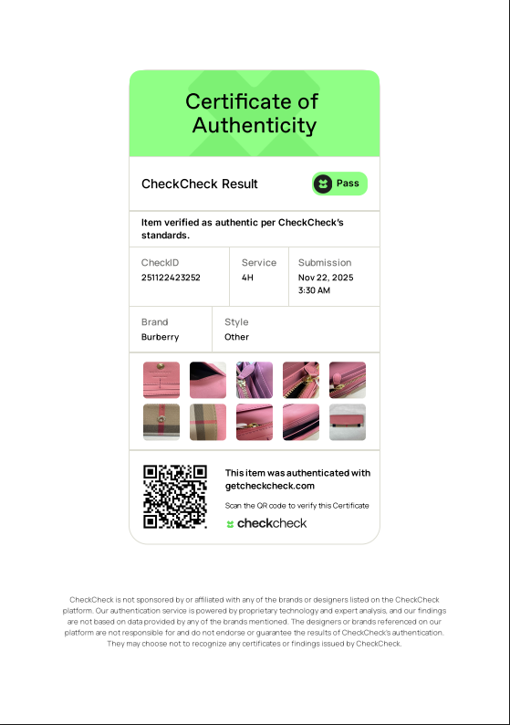 Leather Plaid Print Continental Wallet