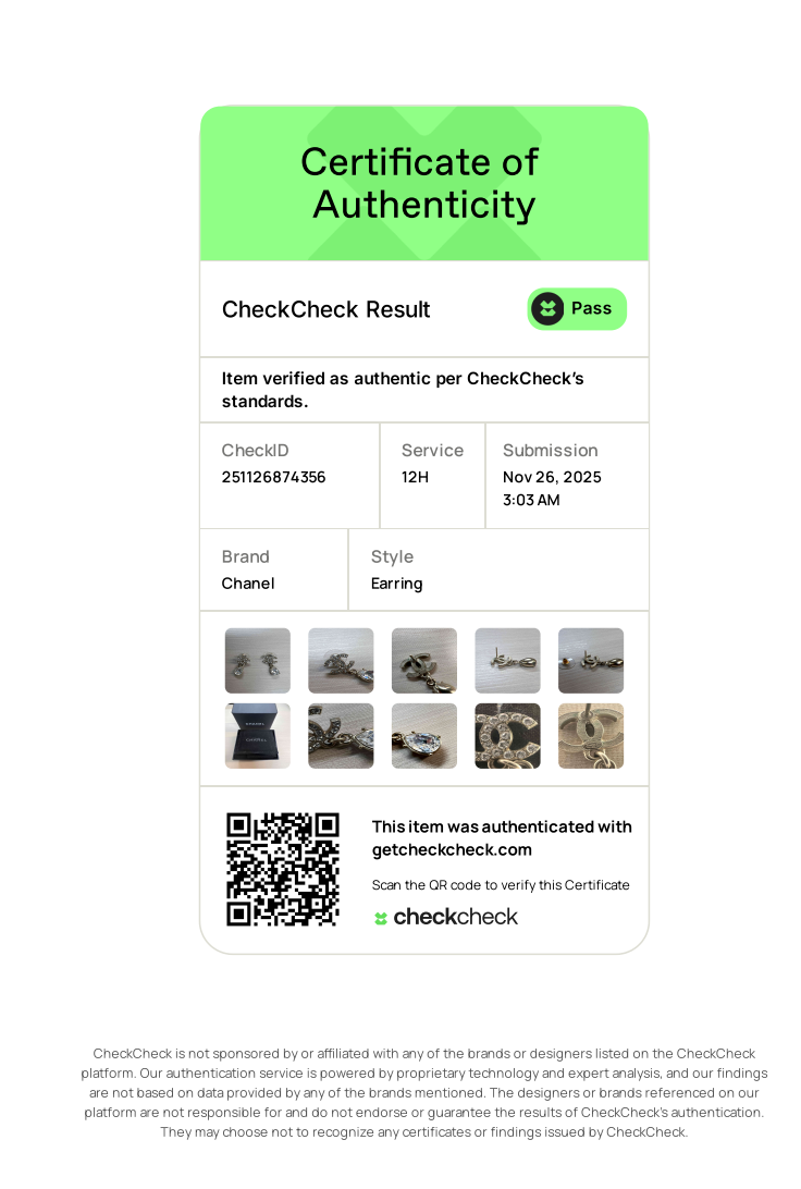 CC Logo Teardrop Crystal Drop Earrings