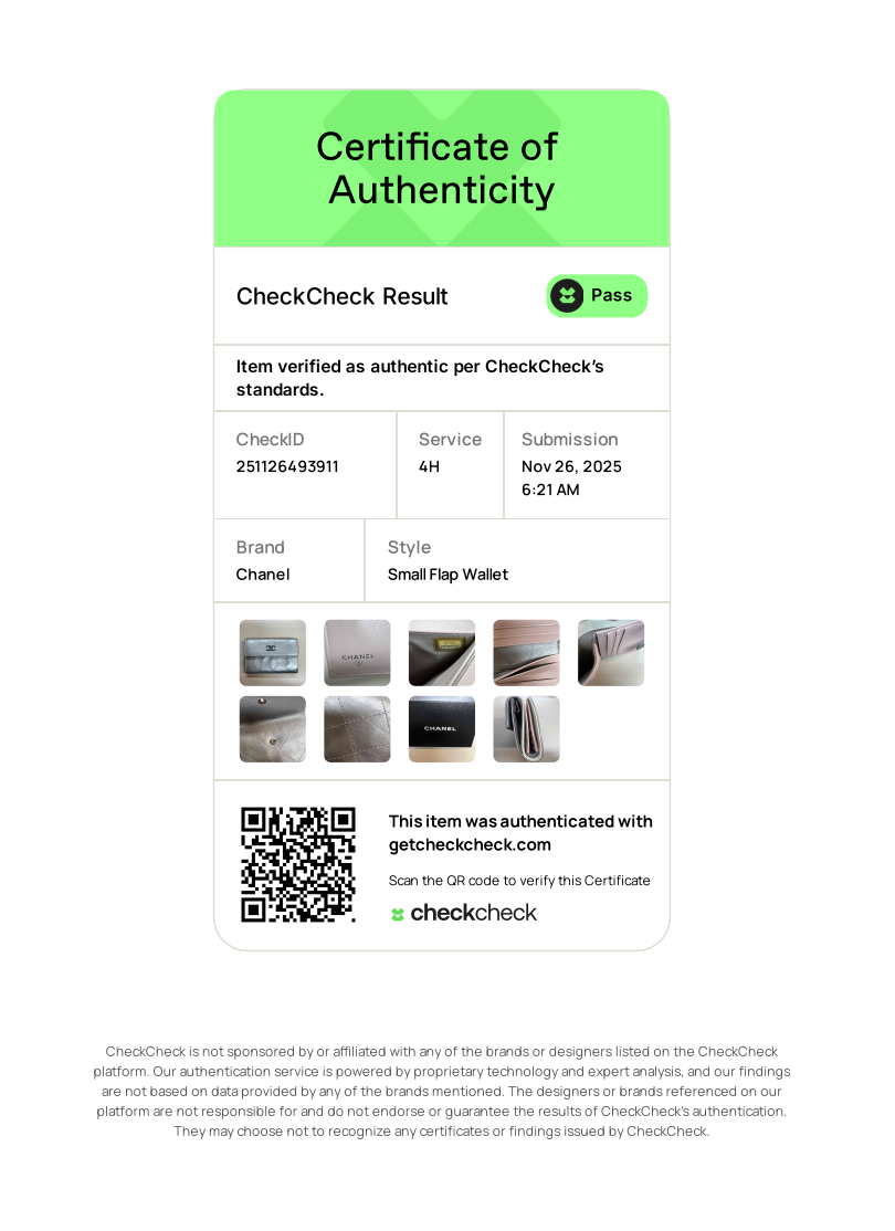 Classic Quilted Small Flap Wallet Dimensions