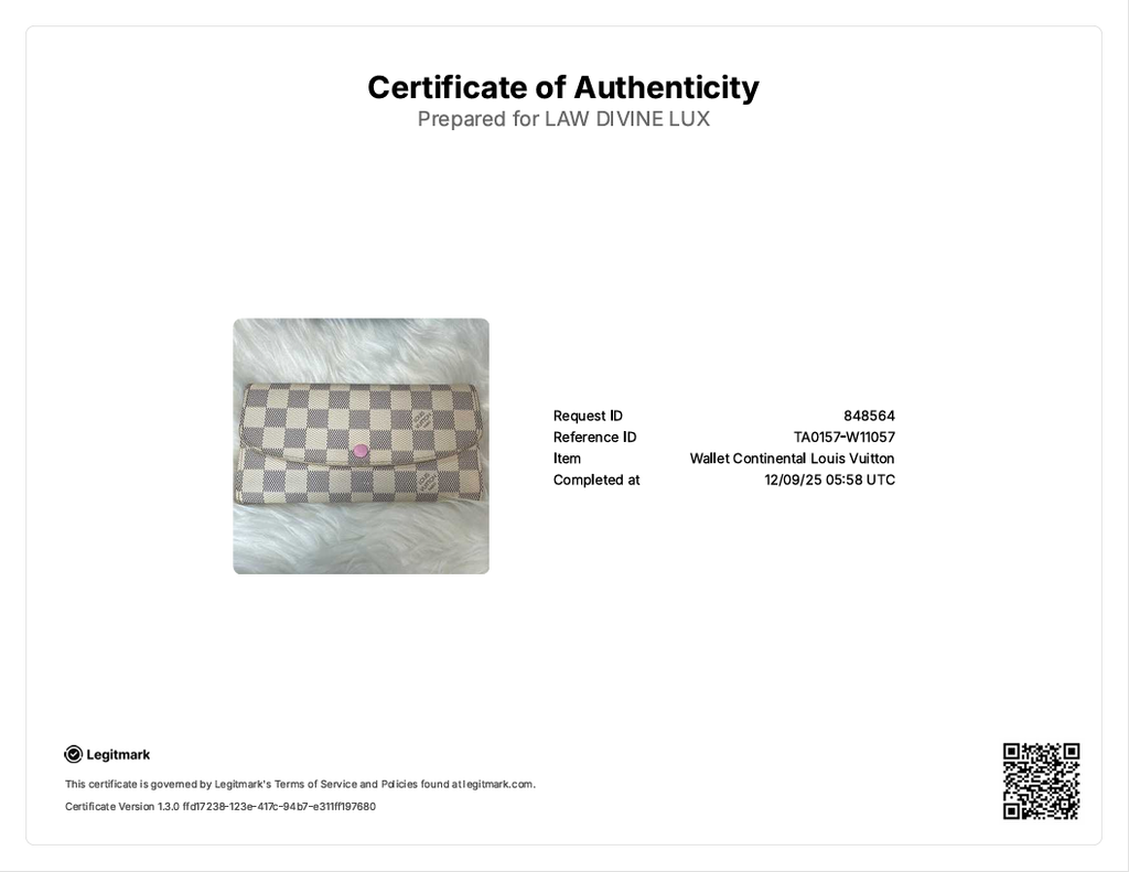 Damier Azur Pattern Coated Canvas Wallet