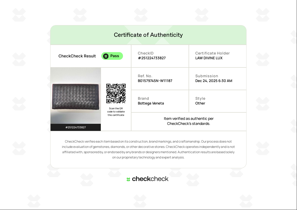 Intrecciato Weave Leather Wallet