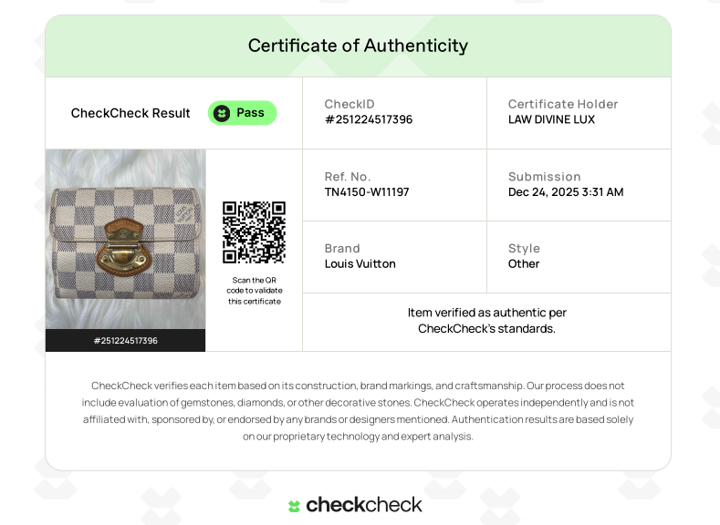 2011 Damier Azur Pattern Joey Wallet