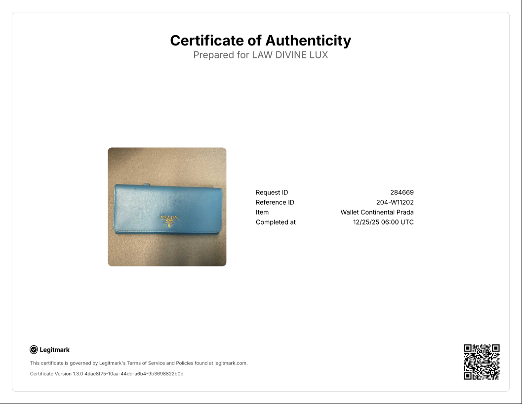 Blue Saffiano leather wallet